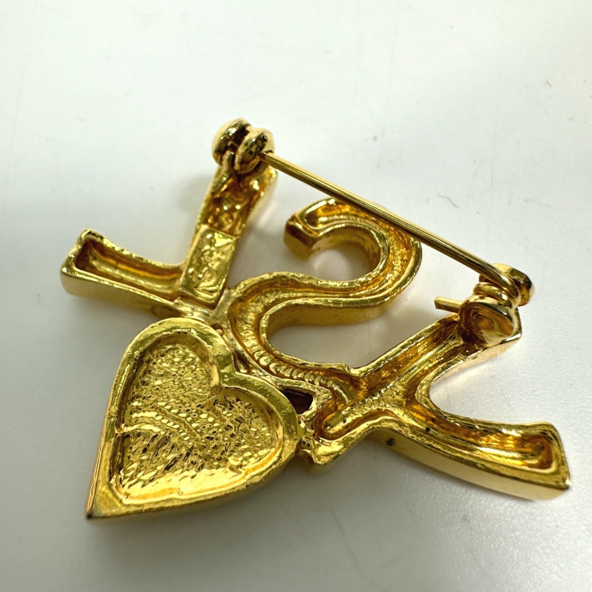 Yves Saint Laurent YSL Brooch Gold