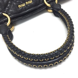 Miu Miu 2WAY Shoulder Bag Hand Bag Black GoldHardware