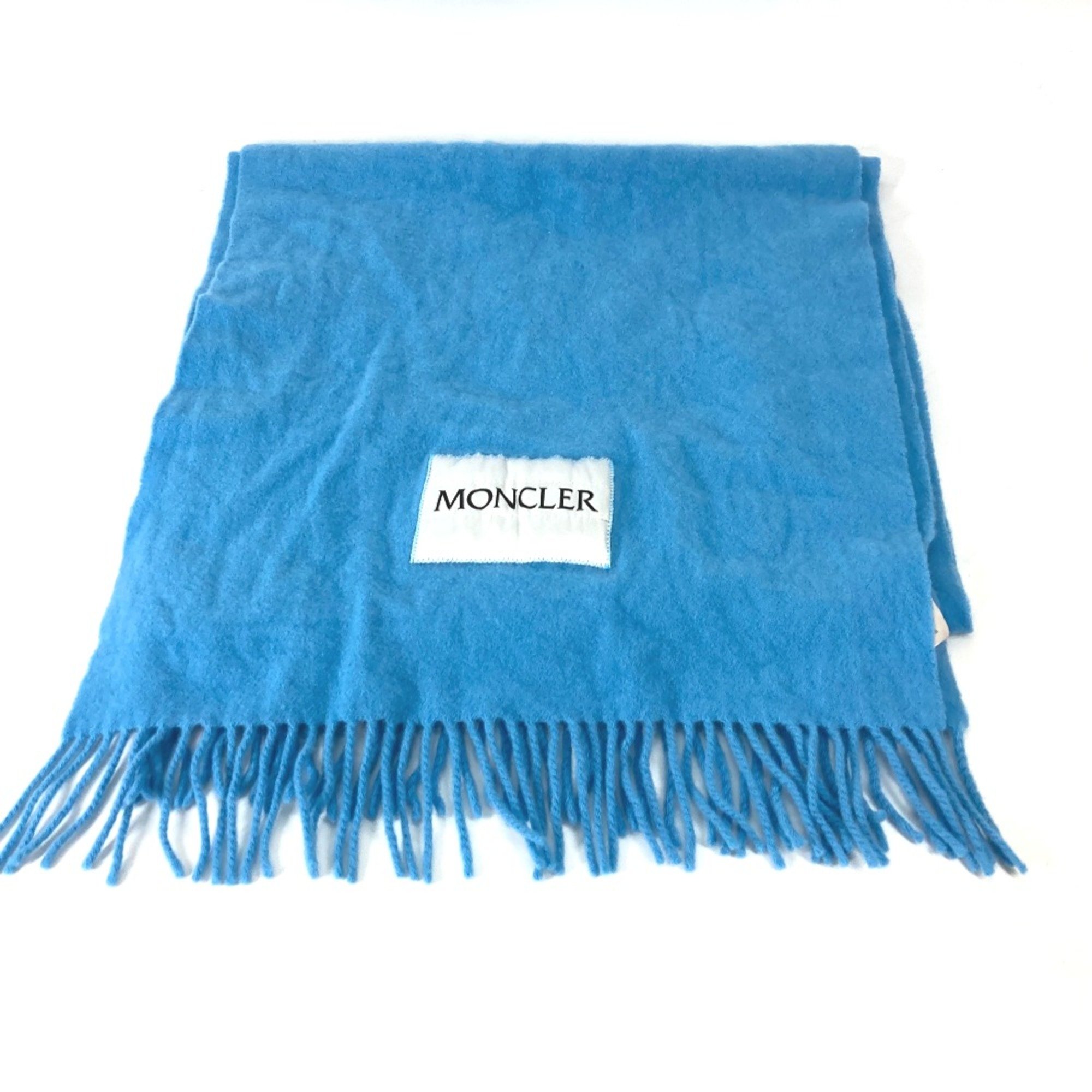 Moncler fringe Scarf blue