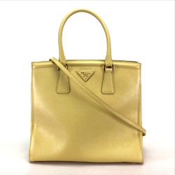 PRADA B2411M Bag 2WAY Hand Bag yellow