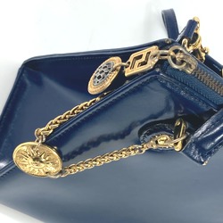 Versace vintage 2WAY Shoulder Bag Crossbody with charm Hand Bag Navy