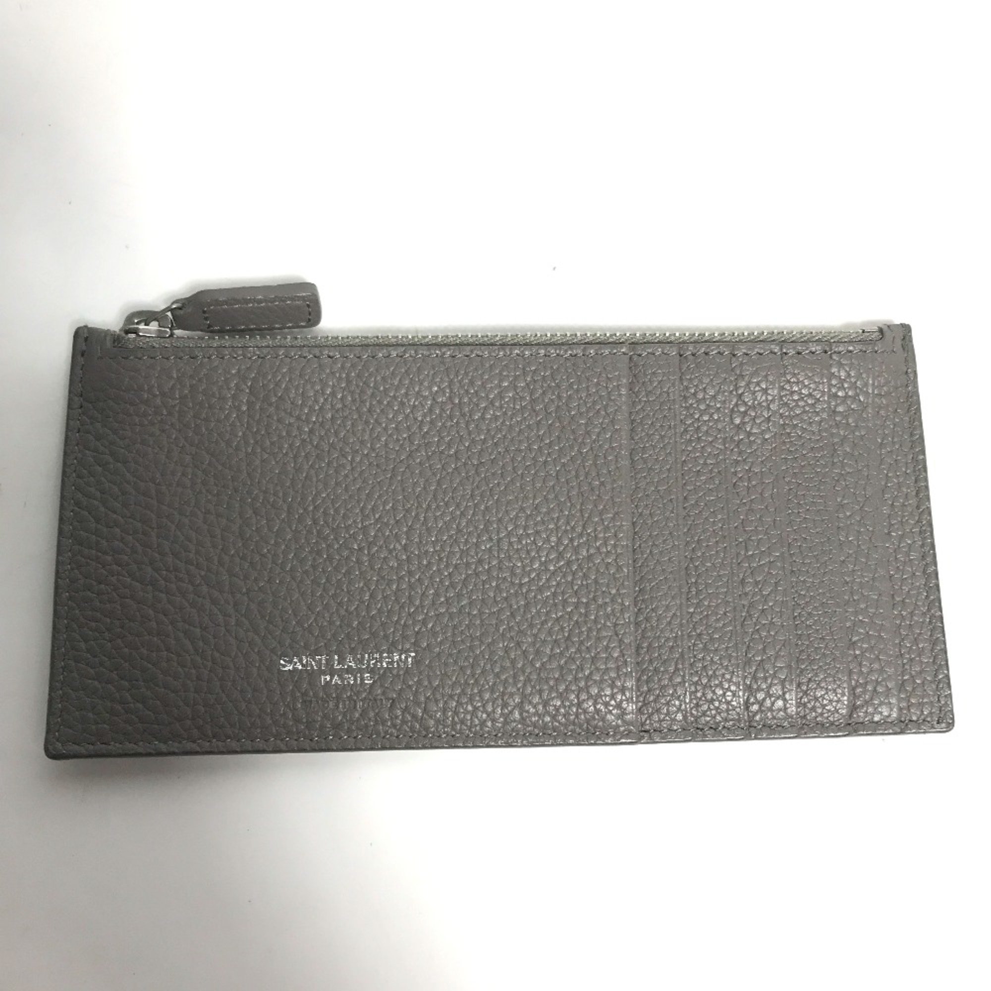 Yves Saint Laurent 504981 Long wallet Coin Compartment with coin purse Long Wallet gray