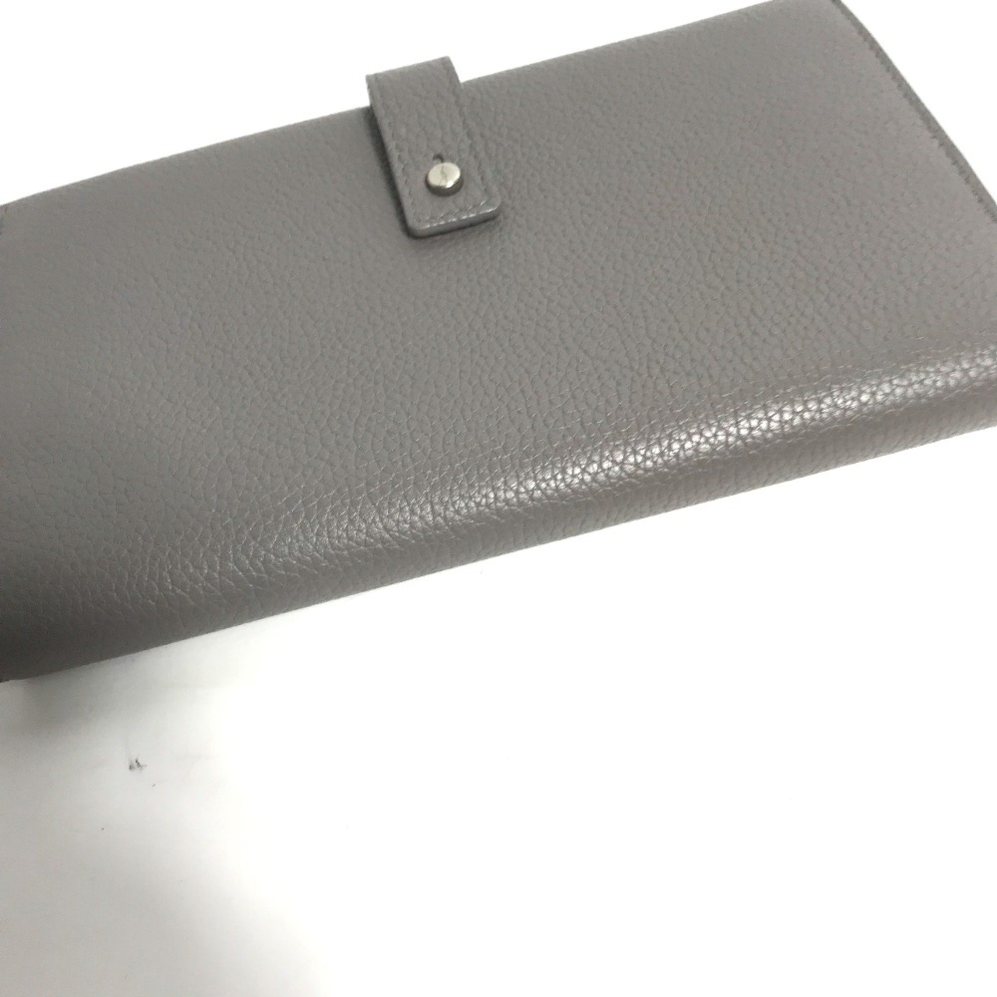 Yves Saint Laurent 504981 Long wallet Coin Compartment with coin purse Long Wallet gray