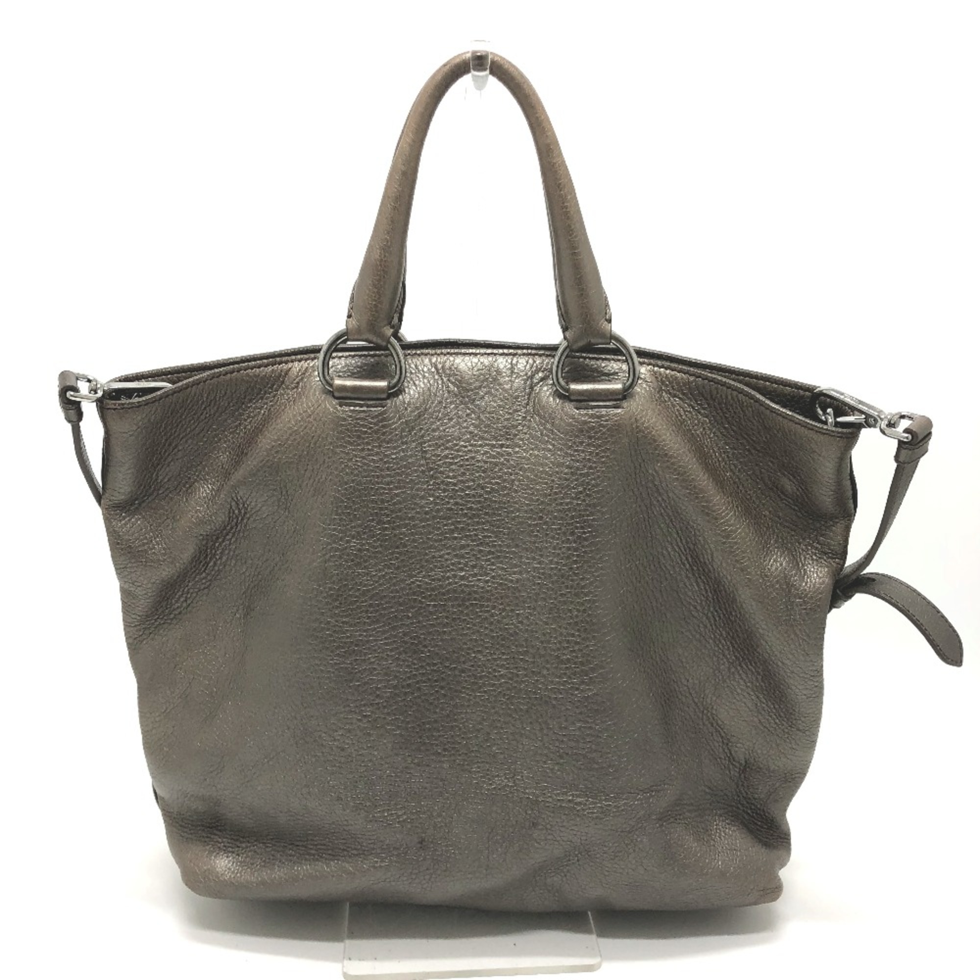 PRADA logo Bag 2WAY Tote Bag Brown