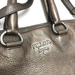 PRADA logo Bag 2WAY Tote Bag Brown