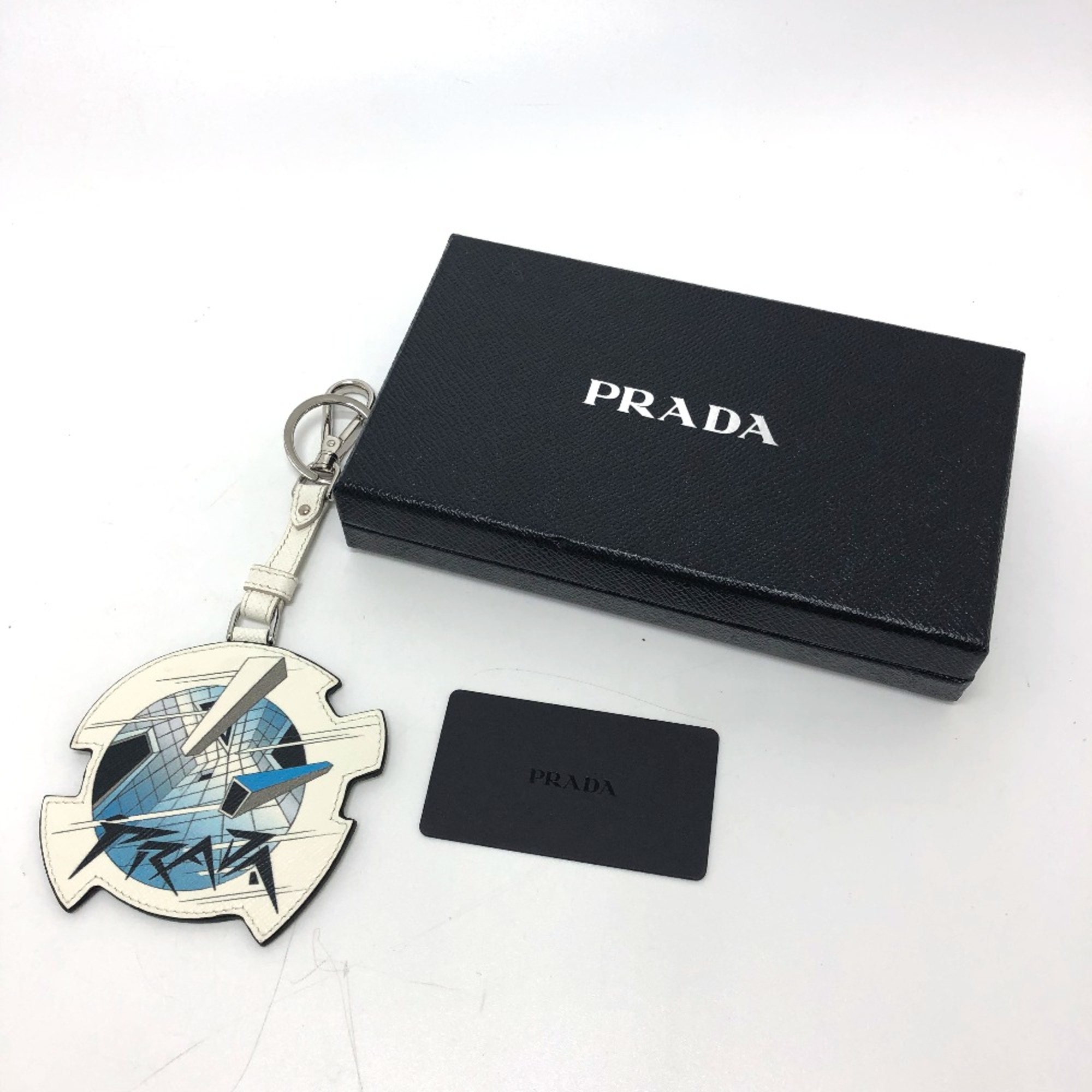 PRADA 2TL296 key/key ring Fashion Accessories Key Holder White SilverHardware