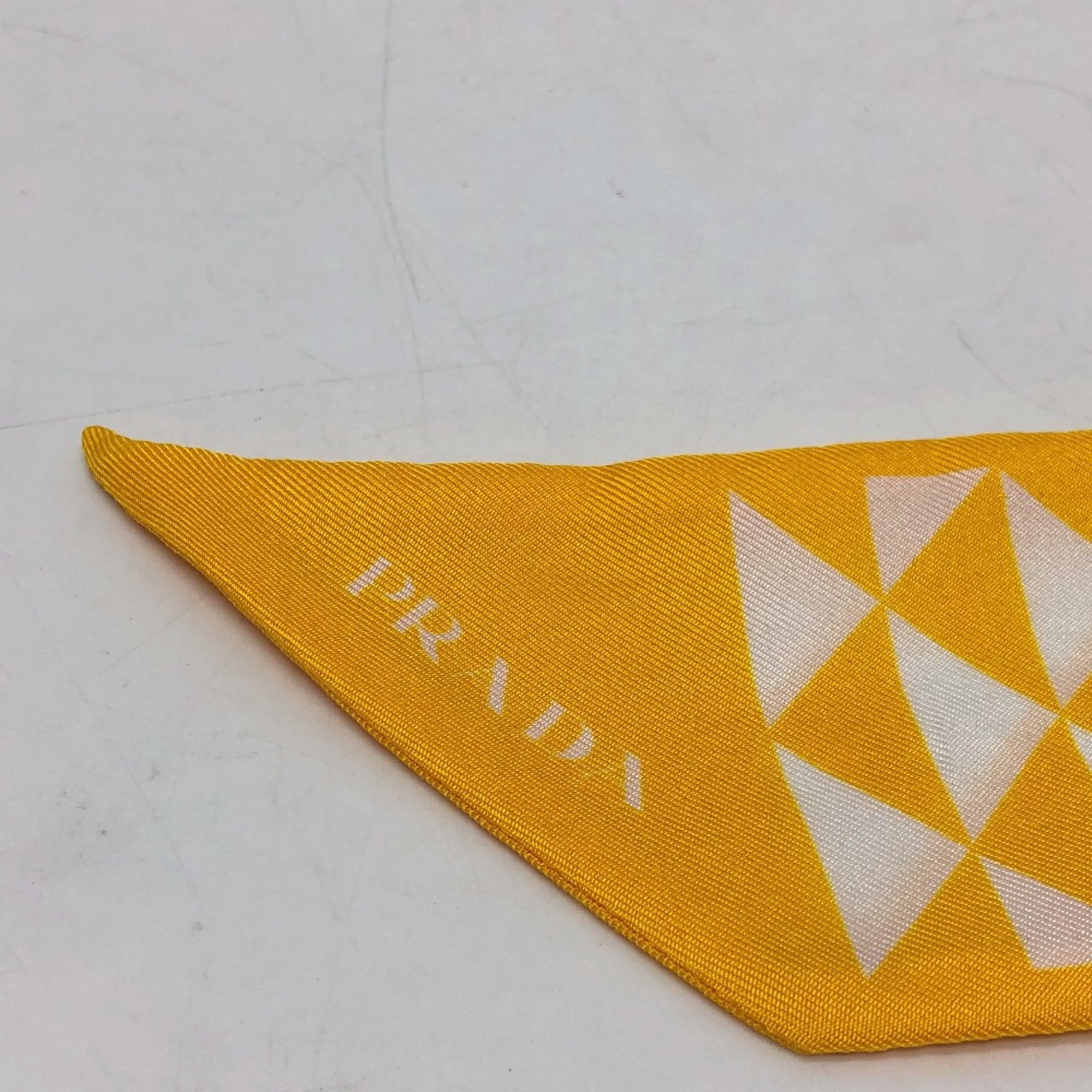 PRADA Triangle logo Scarf yellow