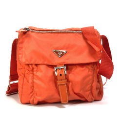PRADA BT8994 triangle logo triangle logo plate Pochette Crossbody Bag with Flap Shoulder Bag Orange