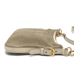 PRADA BT0706 logo Bag Shoulder Bag Beige