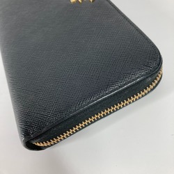 PRADA logo Long wallet Long Wallet Black Gold