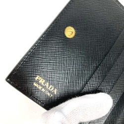 PRADA 1MV204 Compact wallet Folded wallet Black White