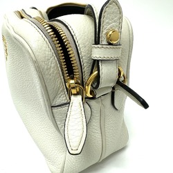 PRADA Crossbody Pochette bag Double zipper bag Shoulder Bag White GoldHardware