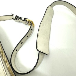 PRADA Crossbody Pochette bag Double zipper bag Shoulder Bag White GoldHardware