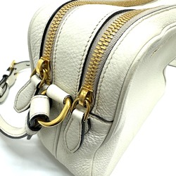 PRADA Crossbody Pochette bag Double zipper bag Shoulder Bag White GoldHardware