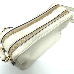 PRADA Crossbody Pochette bag Double zipper bag Shoulder Bag White GoldHardware