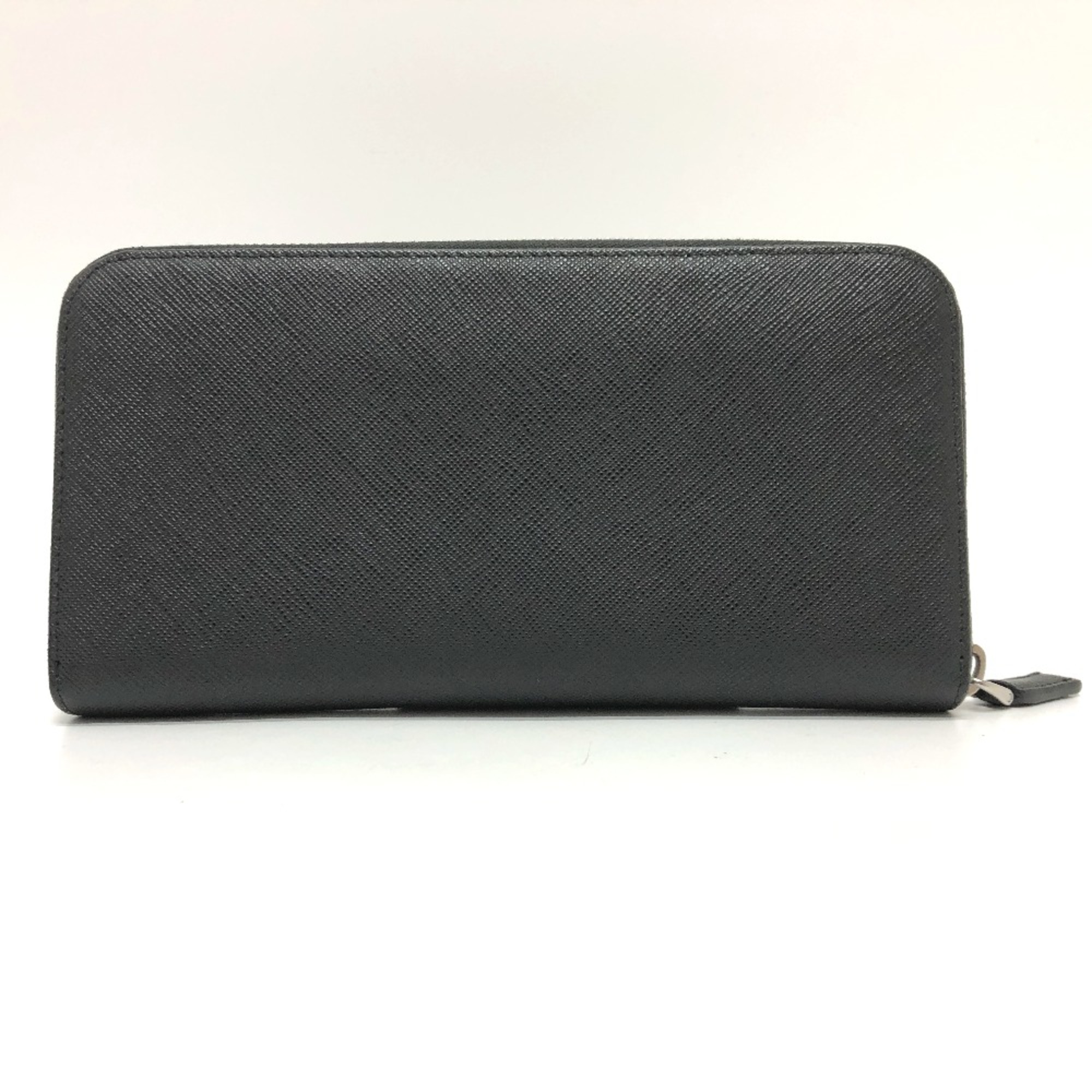 PRADA 2ML317 Zip Around Wallet Long Wallet NERO Black SilverHardware