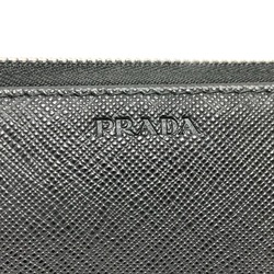 PRADA 2ML317 Zip Around Wallet Long Wallet NERO Black SilverHardware