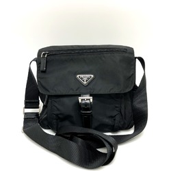 PRADA Bag Crossbody Shoulder Bag Black SilverHardware