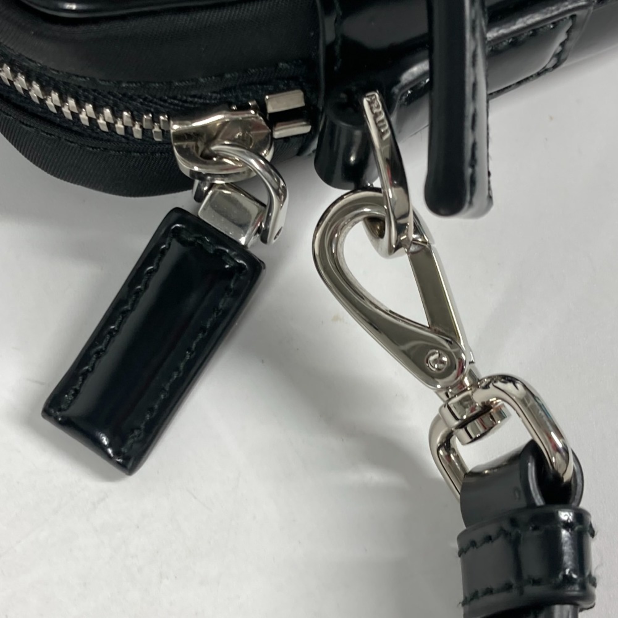 PRADA 2VH172 With porch Bag Pochette Crossbody Shoulder Bag Black