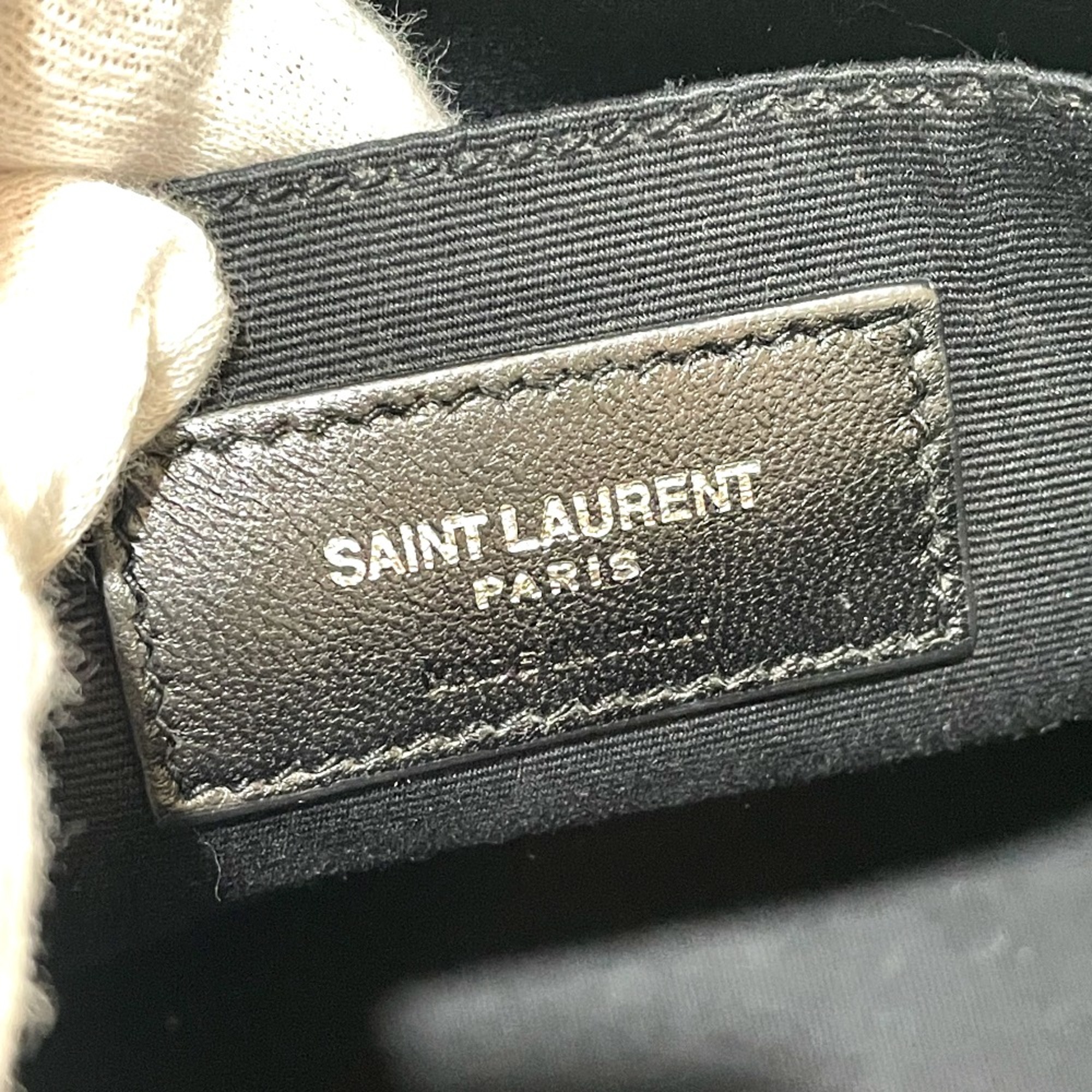 Saint Laurent Paris 470299 YSL logo Bag Crossbody Pochette Shoulder Bag Beige