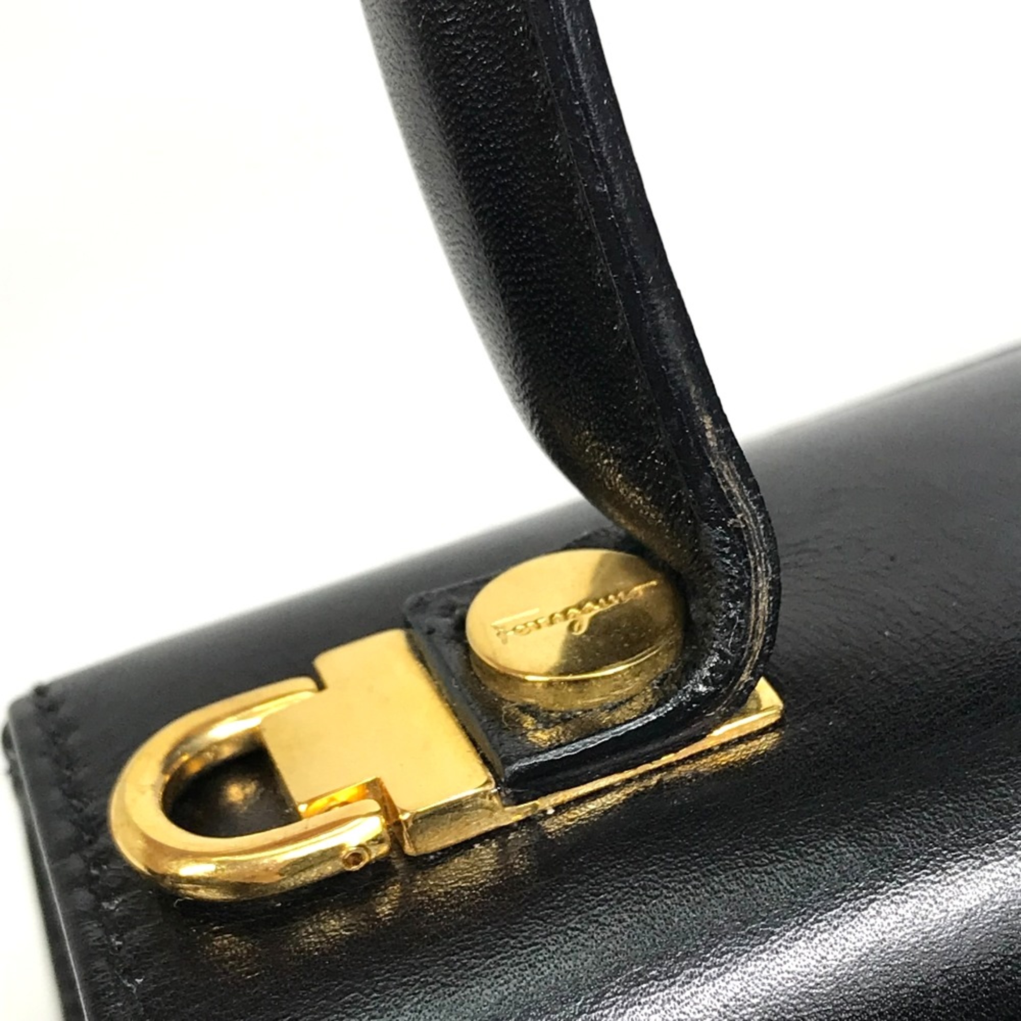 Salvatore Ferragamo Shoulder 2WAY Shoulder Bag Shoulder Bag Black GoldHardware