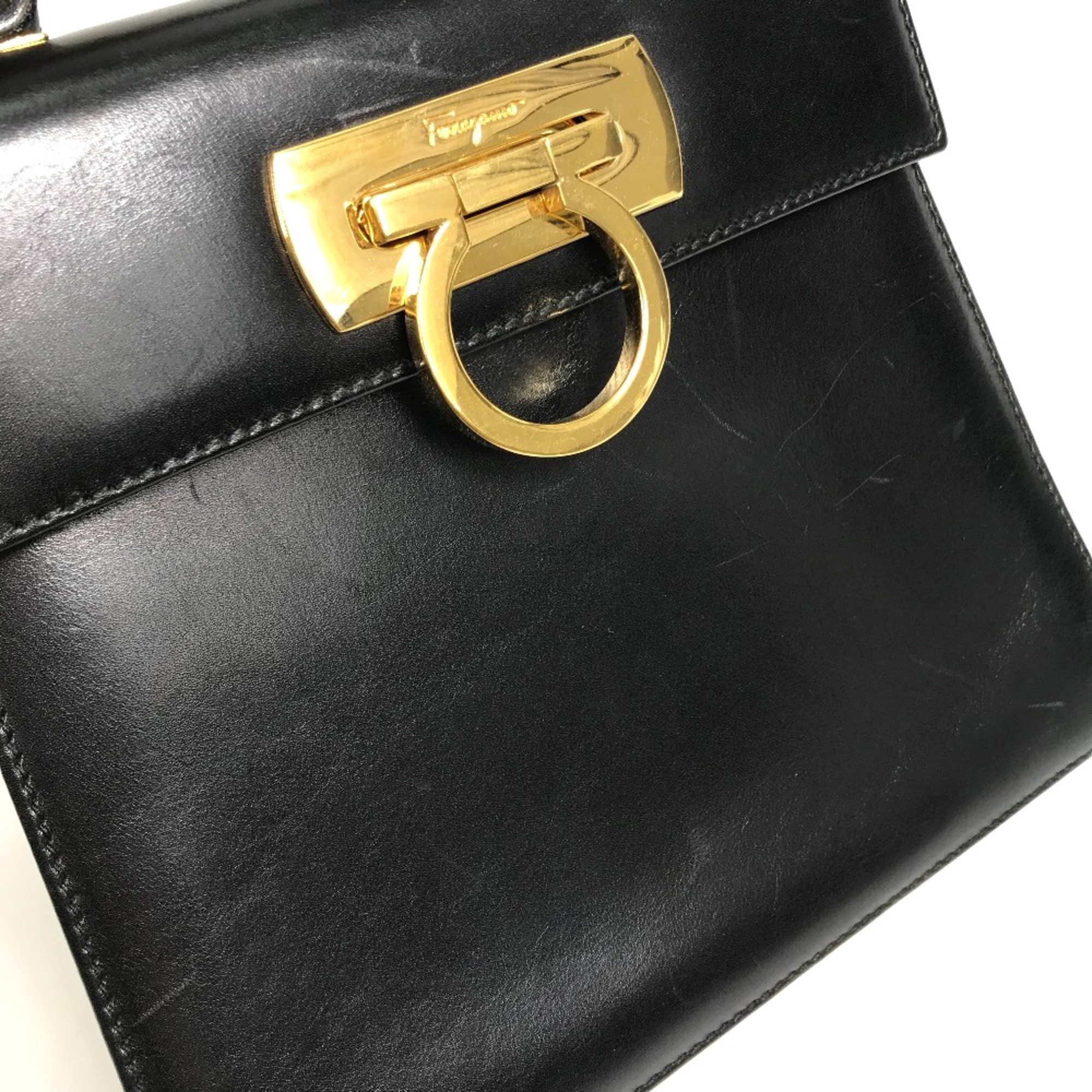 Salvatore Ferragamo Shoulder 2WAY Shoulder Bag Shoulder Bag Black GoldHardware