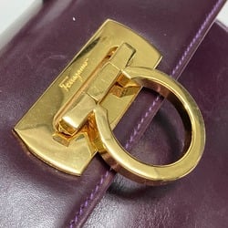 Salvatore Ferragamo Vala 2WAY Shoulder Bag Hand Bag purple