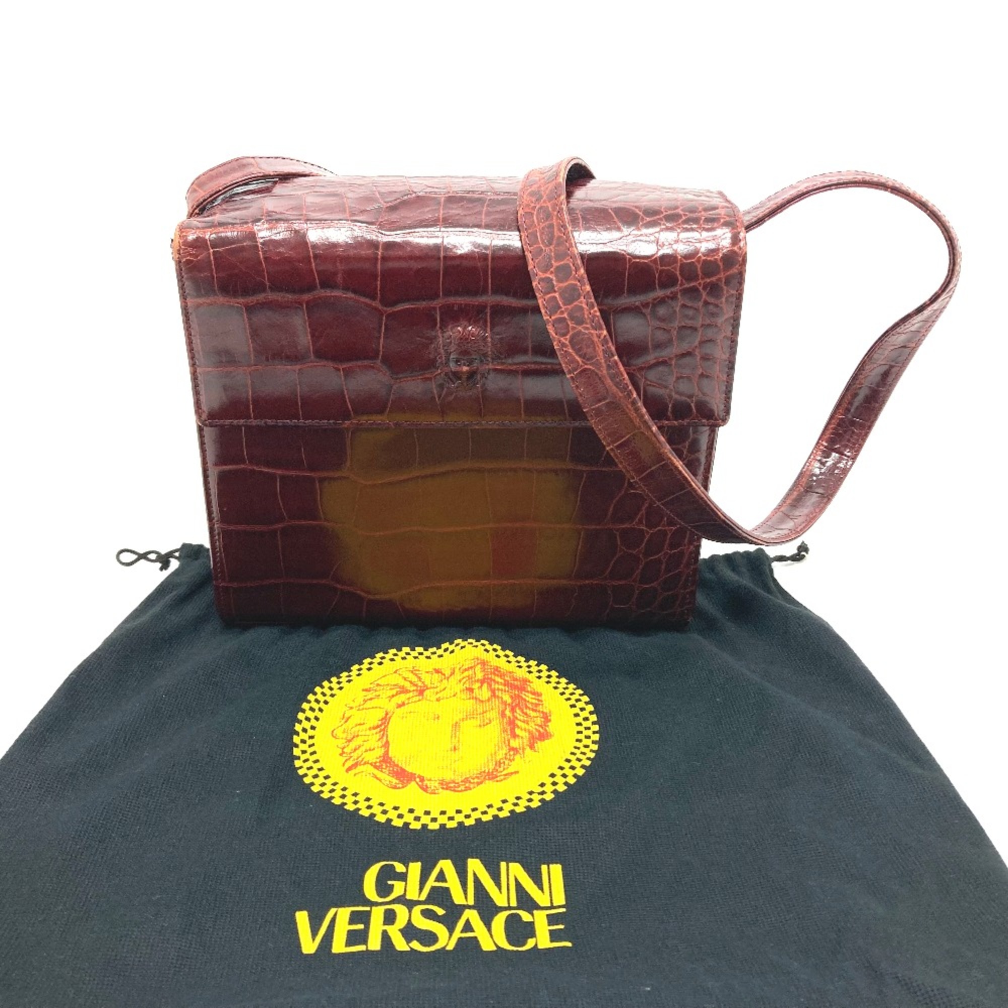 Versace Medusa bag shawl Crossbody Shoulder Bag Bordeaux