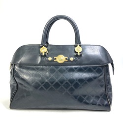 Versace vintage Bag Travel Bag Hand Bag Duffle Bag Black Gold