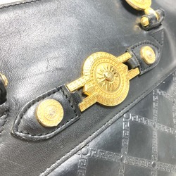 Versace vintage Bag Travel Bag Hand Bag Duffle Bag Black Gold