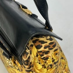 Versace leopard print leopard vintage bag shawl Shoulder Bag yellow Black