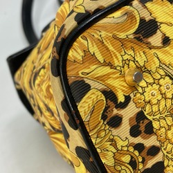 Versace leopard print leopard vintage bag shawl Shoulder Bag yellow Black