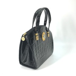 Versace vintage embossed Tote Bag Shoulder Bag Hand Bag Black