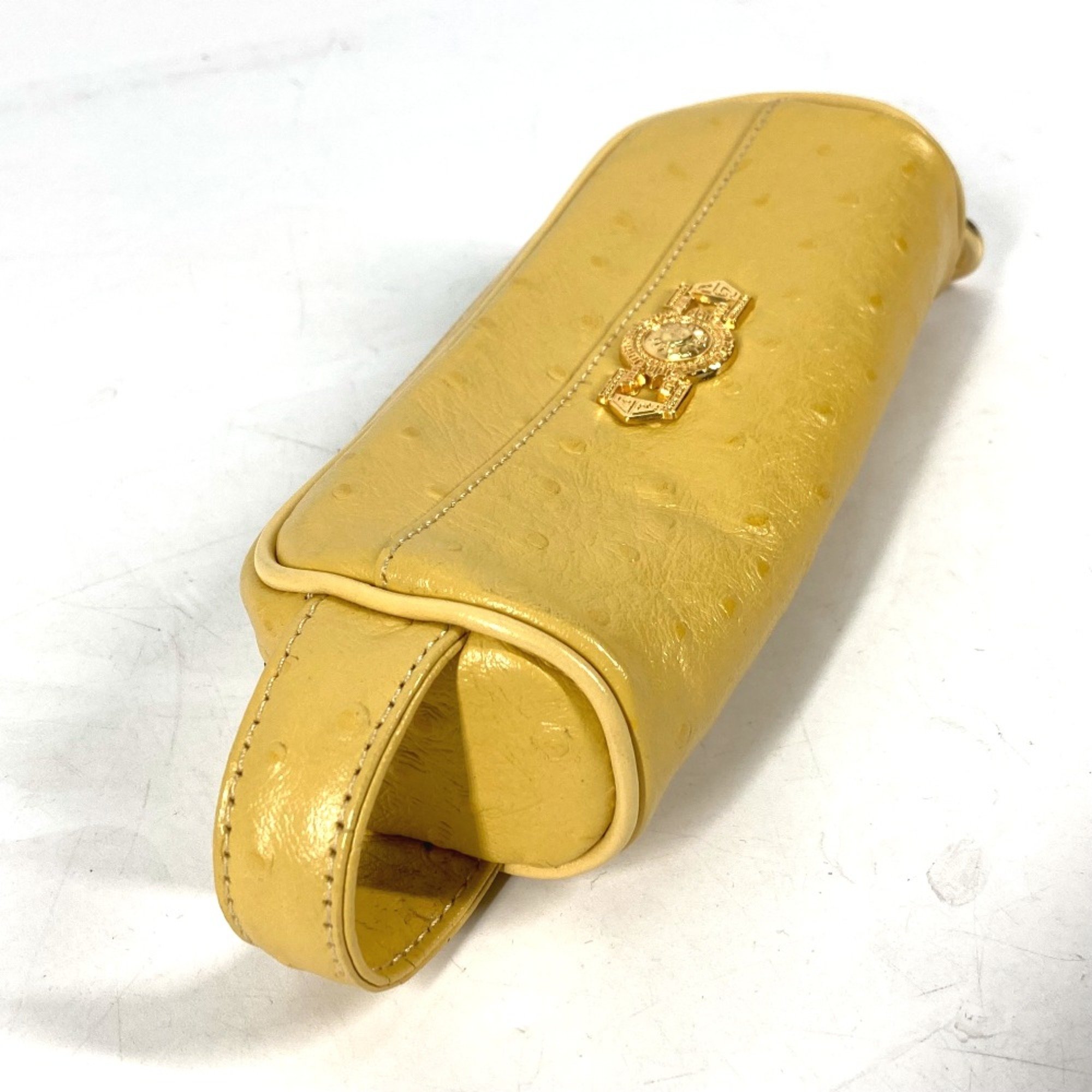 Versace Pen case pencil case Stationery with handles Vintage Pouch yellow