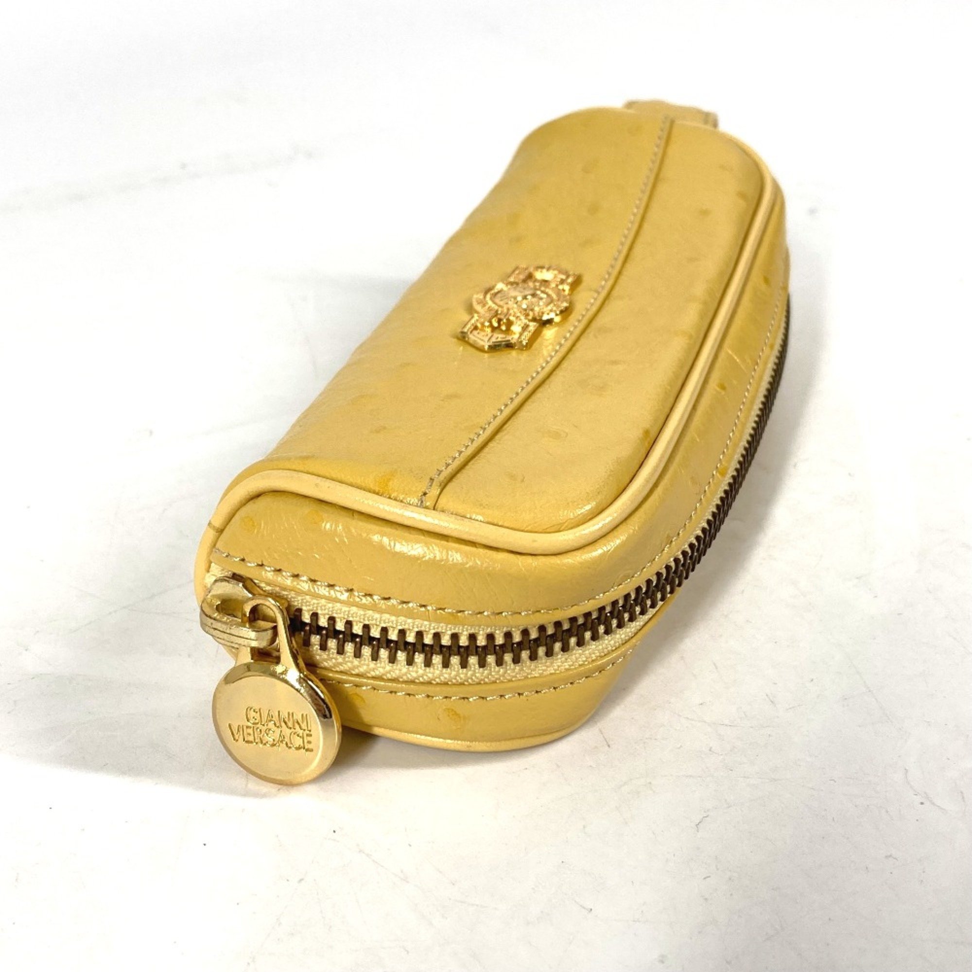 Versace Pen case pencil case Stationery with handles Vintage Pouch yellow