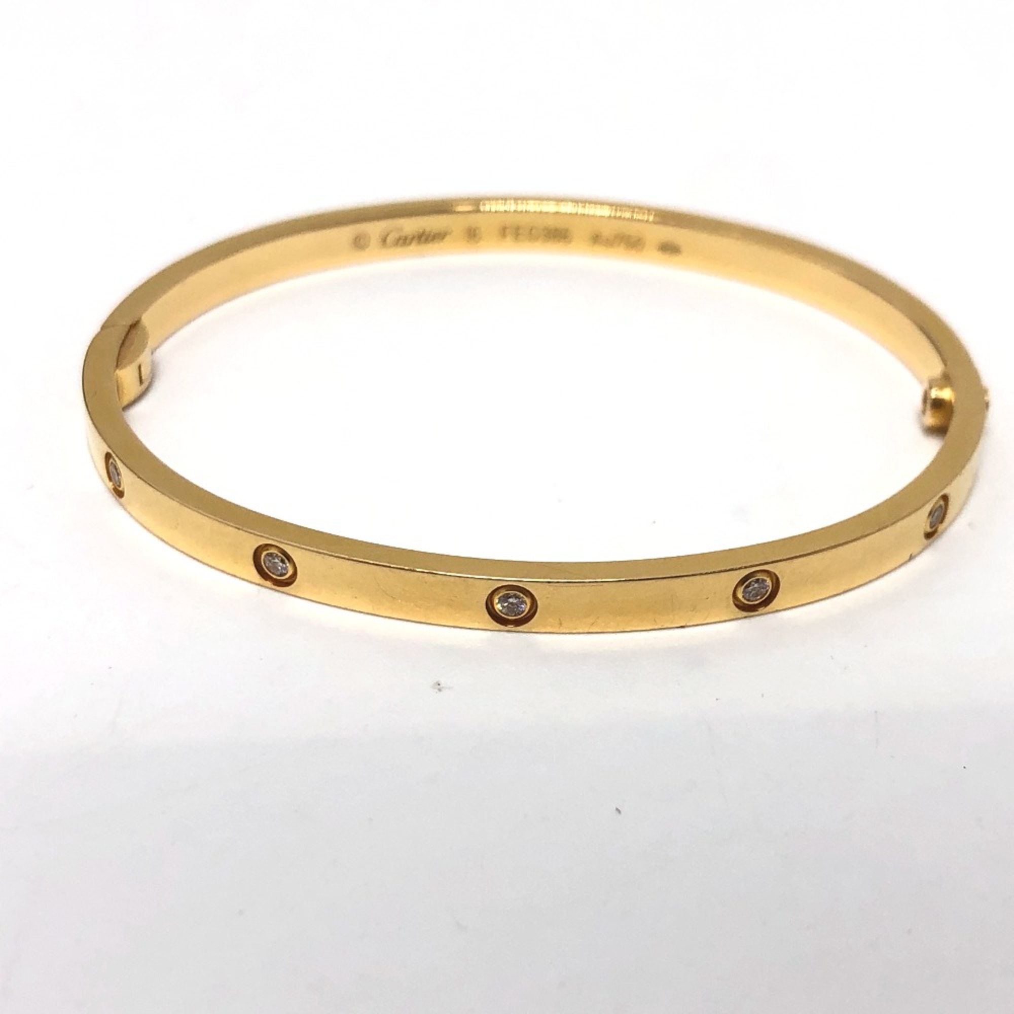 Cartier New model 10P Full Diamond Bracelet Gold