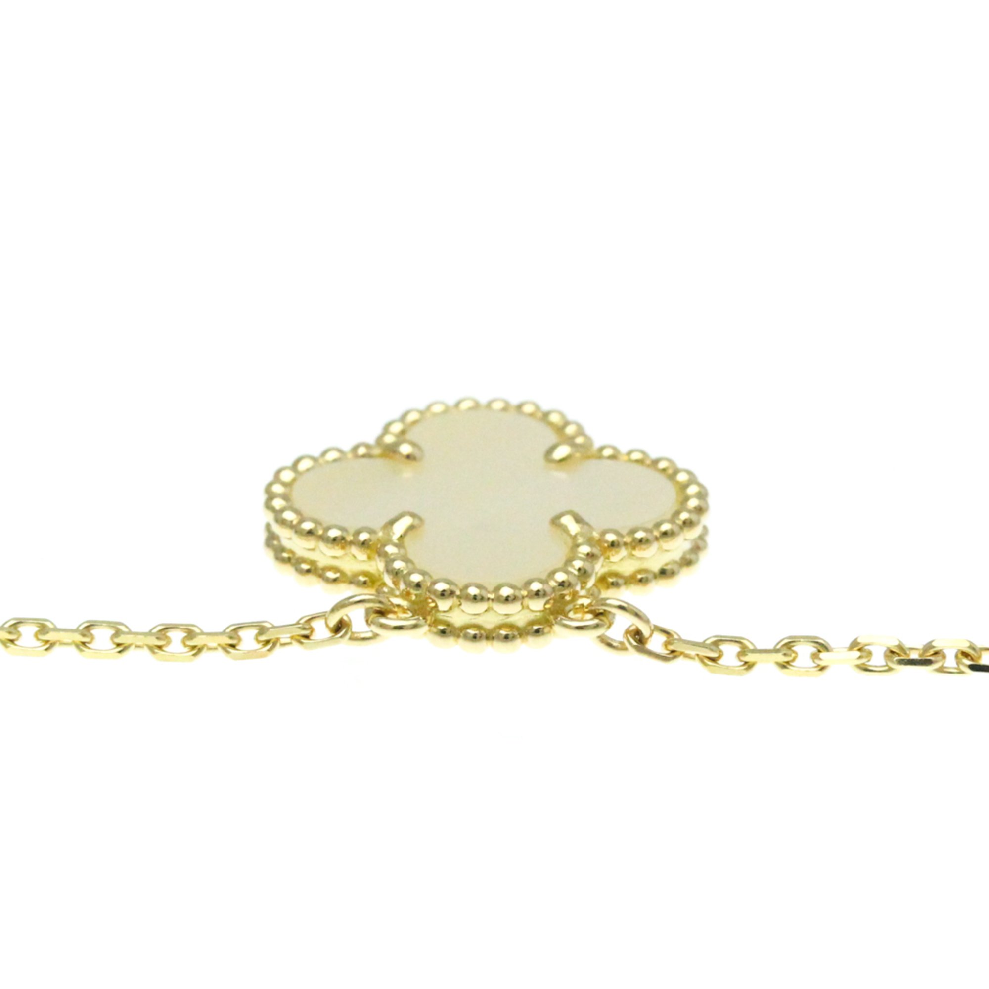 Van Cleef & Arpels Vintage Alhambra VCARA45900 Yellow Gold (18K) Shell Men,Women Fashion Pendant Necklace (Gold)