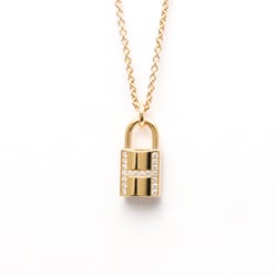 Hermes Kelly Cadena Diamond Necklace Pink Gold (18K) Diamond Women,Men Fashion Pendant Necklace (Pink Gold)