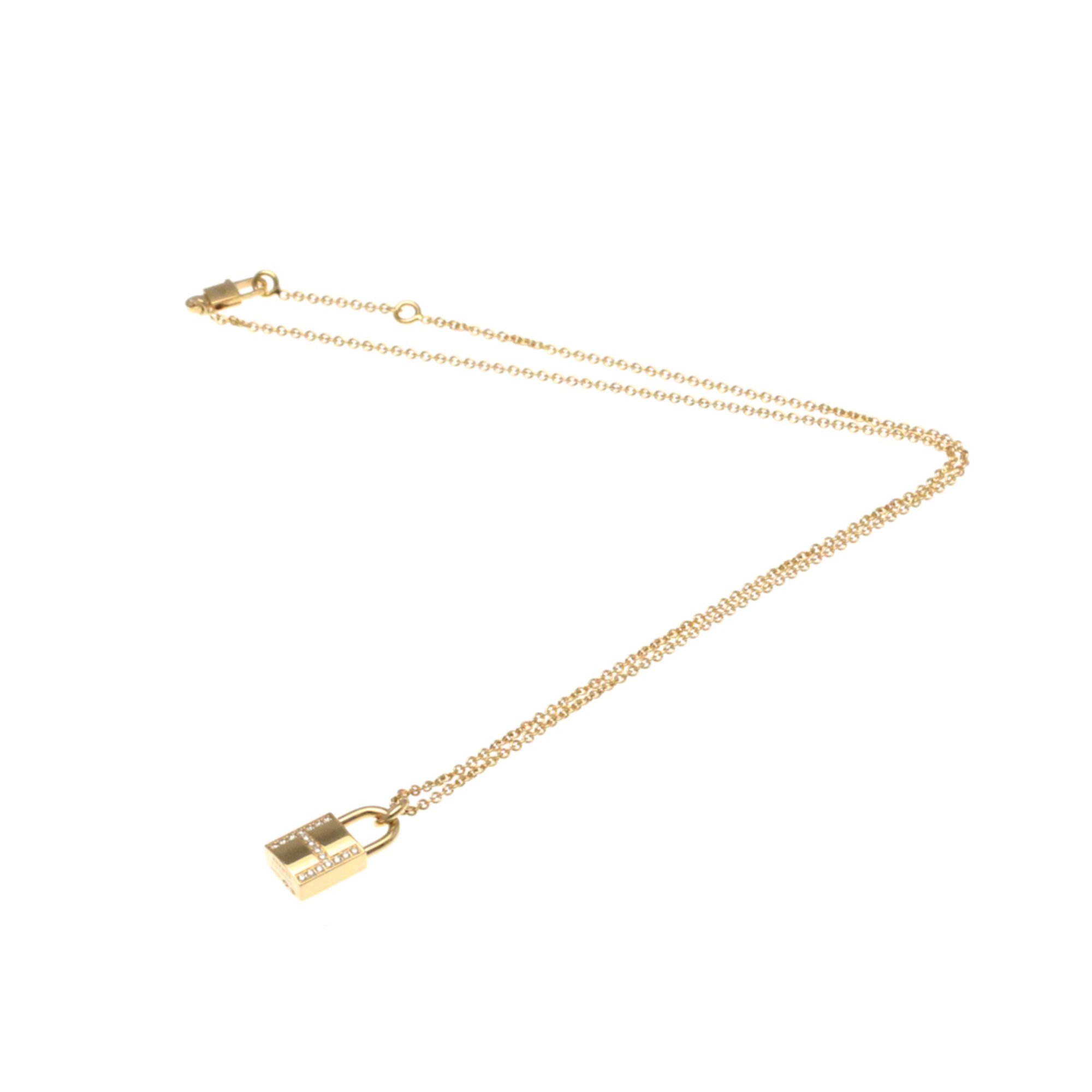 Hermes Kelly Cadena Diamond Necklace Pink Gold (18K) Diamond Women,Men Fashion Pendant Necklace (Pink Gold)