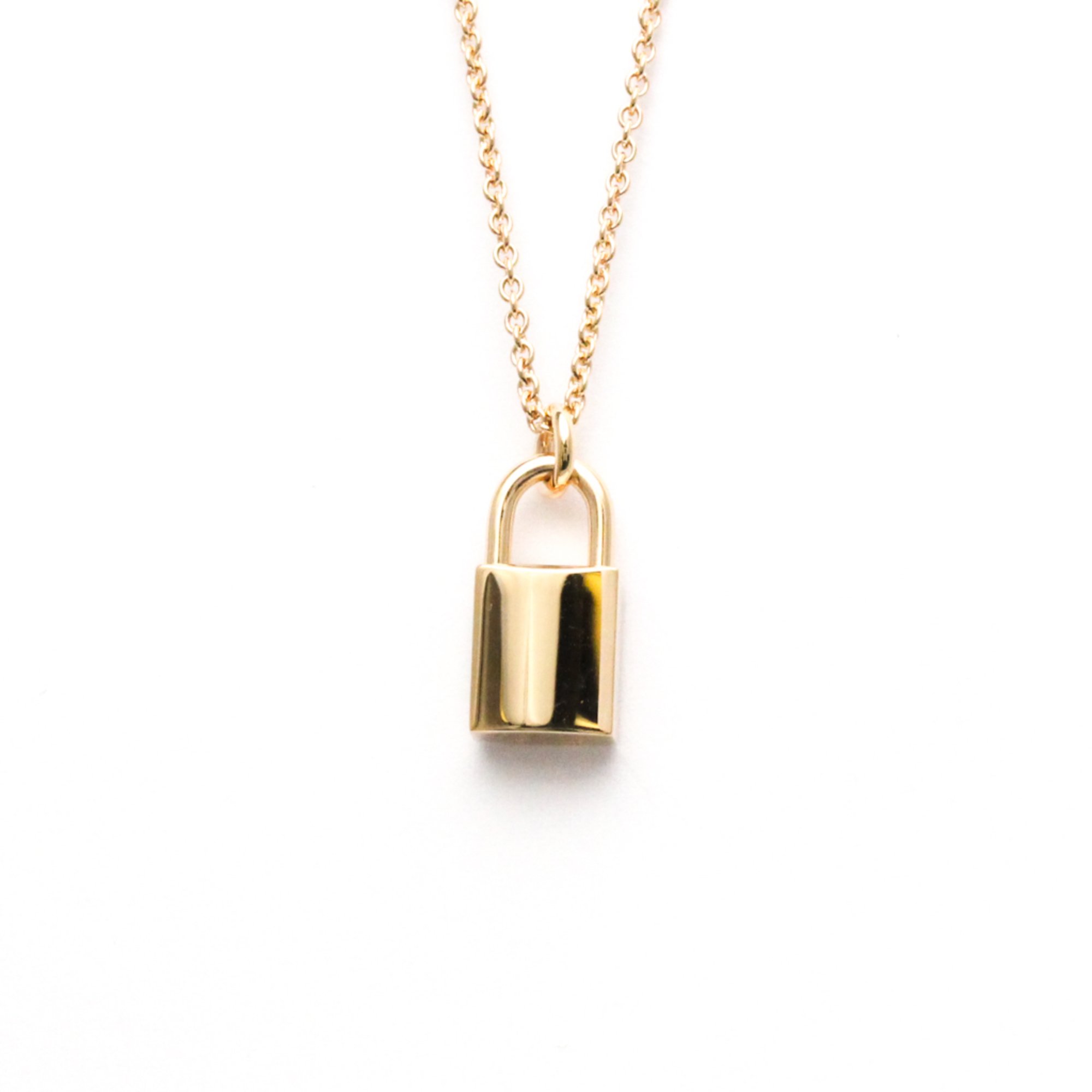 Hermes Kelly Cadena Diamond Necklace Pink Gold (18K) Diamond Women,Men Fashion Pendant Necklace (Pink Gold)