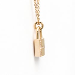 Hermes Kelly Cadena Diamond Necklace Pink Gold (18K) Diamond Women,Men Fashion Pendant Necklace (Pink Gold)