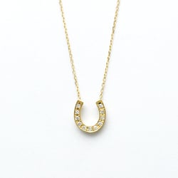 Vendome Aoyama Horseshoe Diamond Necklace Yellow Gold (18K) Diamond Men,Women Fashion Pendant Necklace (Gold)
