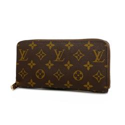 Louis Vuitton Long Wallet Monogram Zippy M42616 Brown Men's Women's