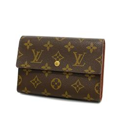 Louis Vuitton Tri-fold Wallet Monogram Porte Tresor Etuichequier M61200 Brown Men's Women's
