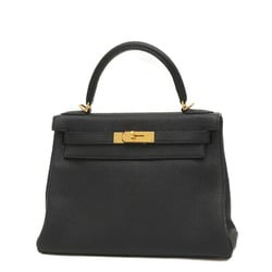 Hermes Kelly 28 Inner Stitching Handbag Togo Black T Stamp