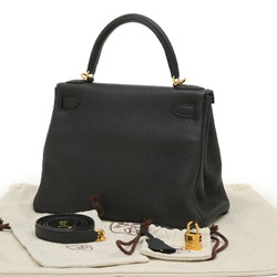 Hermes Kelly 28 Inner Stitching Handbag Togo Black T Stamp