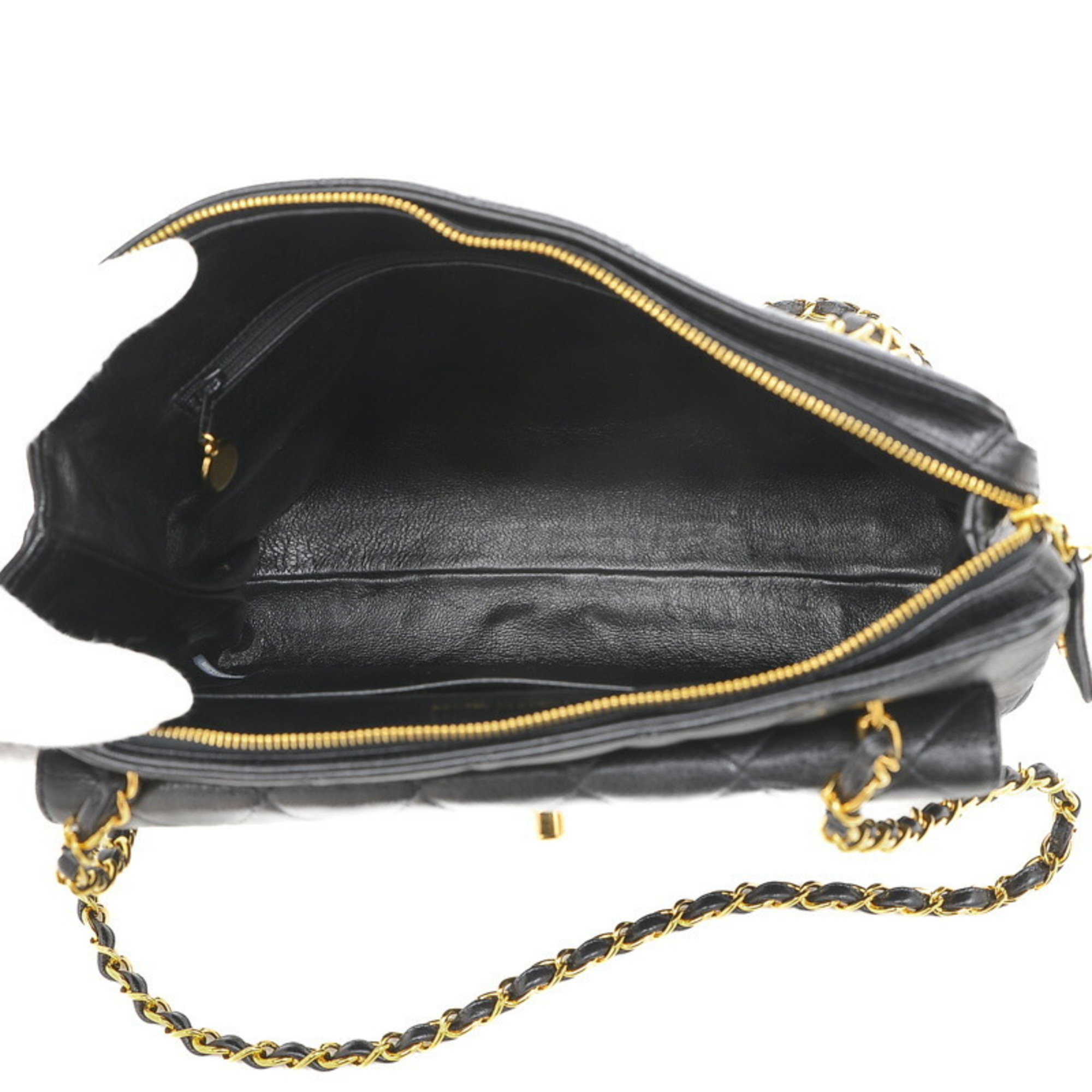 Chanel Matelasse Chain Tote Bag in Caviar Skin, Black