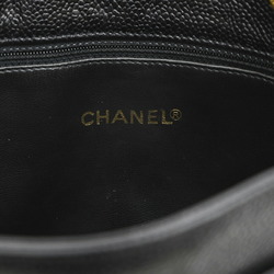 Chanel 8 Coco Mark Chain Tote Bag Caviar Skin Black