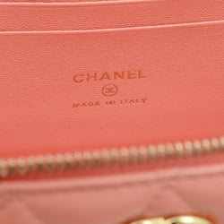 Chanel Matelasse Vanity Chain Shoulder Bag Lambskin Pink AP2846