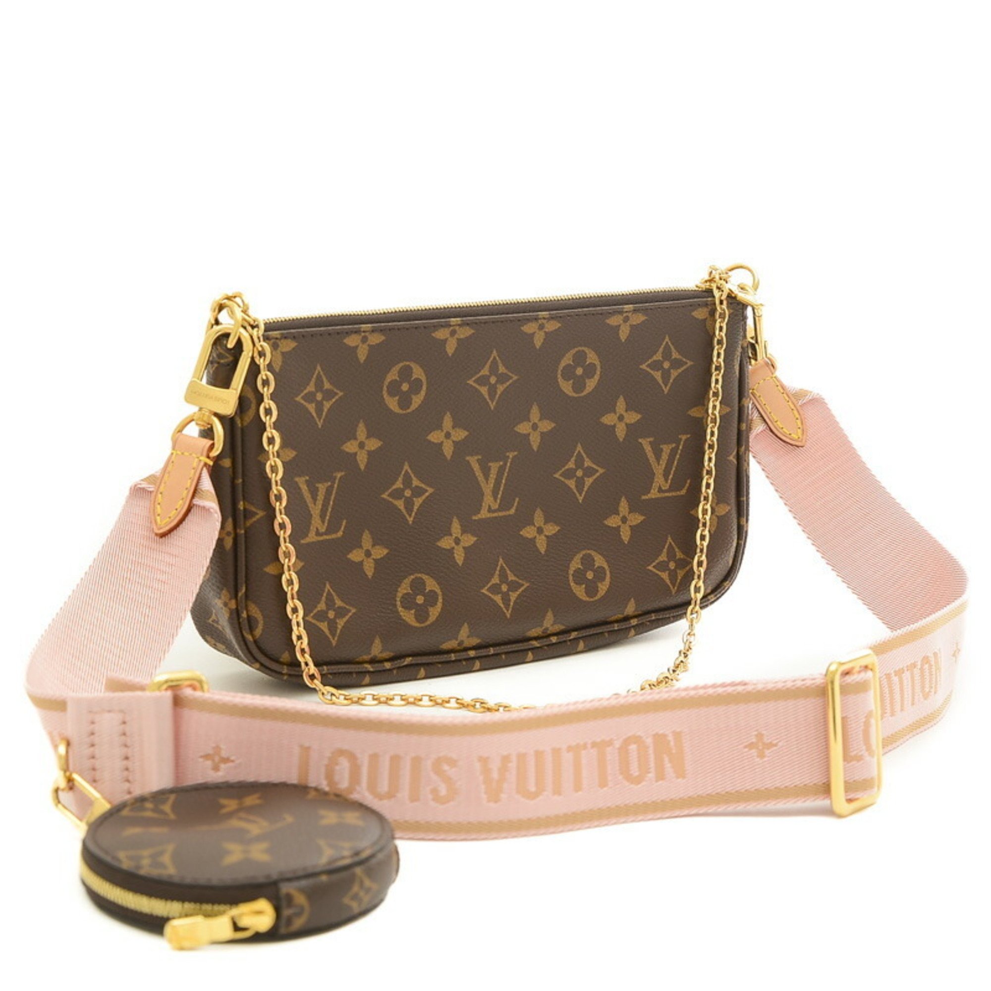 Louis Vuitton Monogram Multi Pochette Accessoires Shoulder Bag Rose M44840